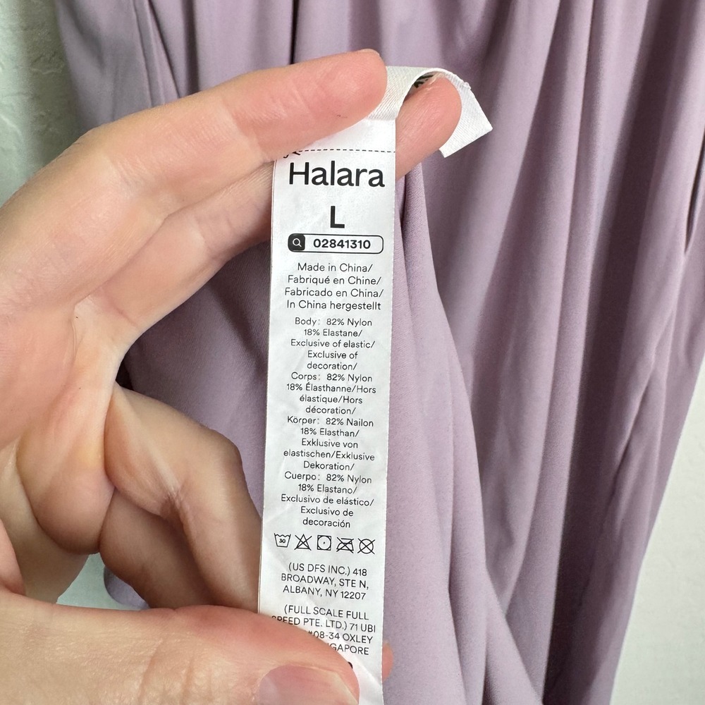 HALARA Womens Large SoftlyZero Airy Padded Midi Casual Dress A-D cups Pockets - Picture 9 of 13